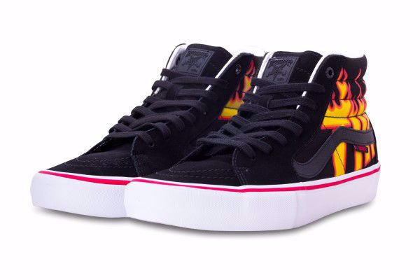 Vans x Thrasher Sk8-Hi Pro - Vans - Blk/Red/Flame