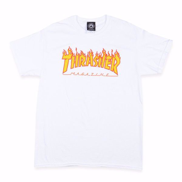 Flame T-Shirt - Thrasher - White