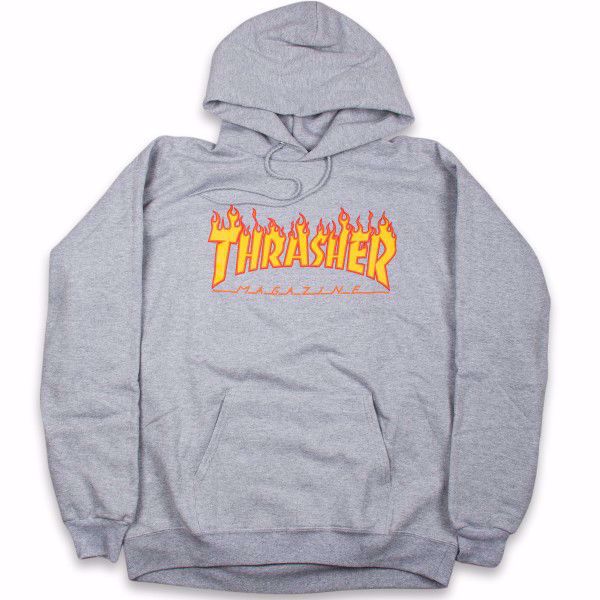 Flame Hood - Thrasher - Grey