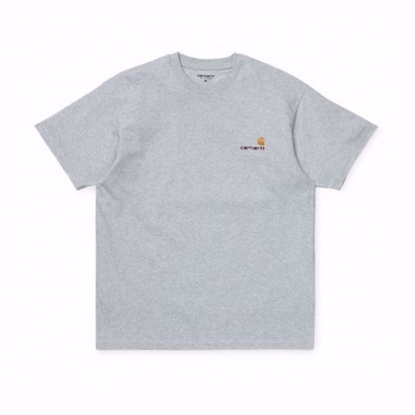 S/S American Script T-Shirt - Carhartt - Ash Hthr