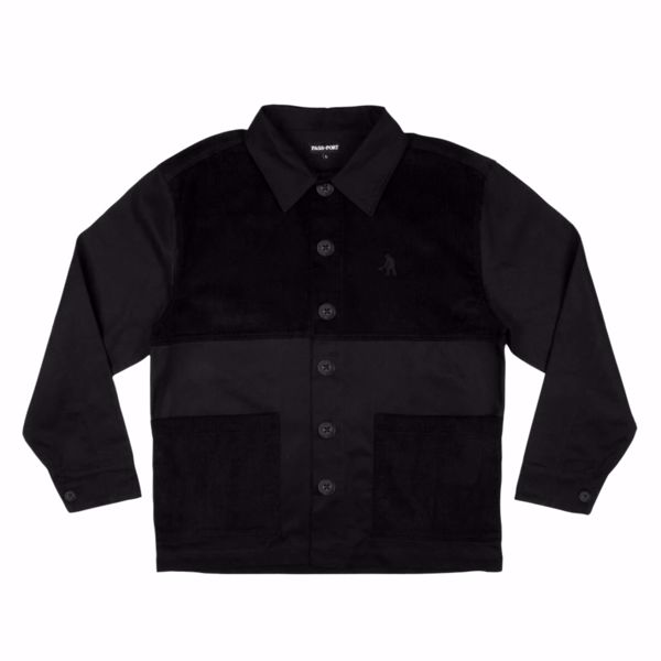 Cord Patch Jacket - Pass-Port - Black