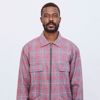 Full Zip Flannel Shirt - Fucking Awesome - Red