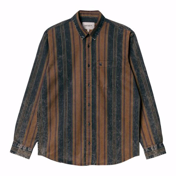 L/S Maynard Shirt - Carhartt - Tawny/Dark Navy