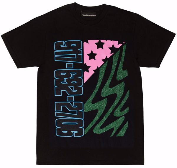 80's American Tee - Call Me 917 - Black