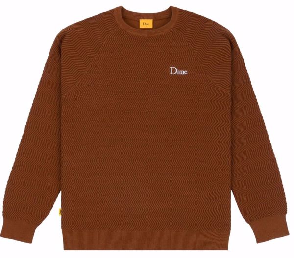 Wave Cable Knit Sweater - Dime - Raw Sienna