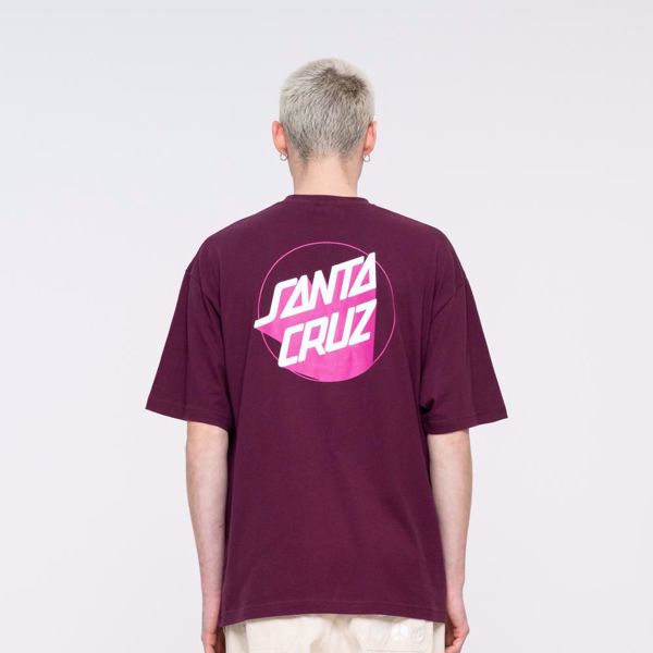 Delta Shadow Dot T-Shirt - Santa Cruz - Beetroot