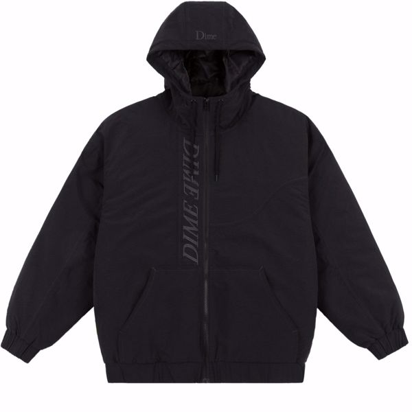 Quilted Hooded Jacket - Dime - Black