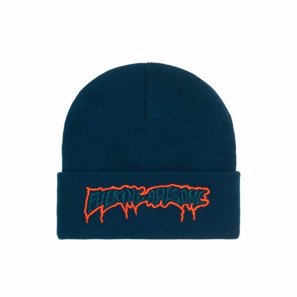 Running Logo Cuff Beanie - Fucking Awesome - Teal