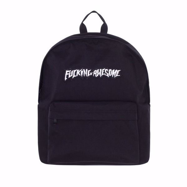 Velcro Stamp Backpack - Fucking Awesome - Black