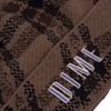 Wavy Plaid Cuff Beanie - Dime - Wood