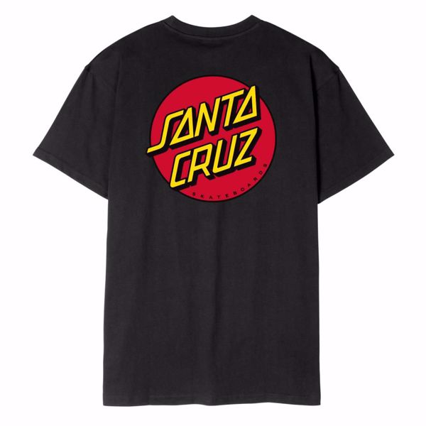 Classic Dot Chest T-Shirt - Santa Cruz - Black