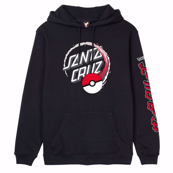 Santa Cruz - Pokemon Ball Dot Hoodie - Black