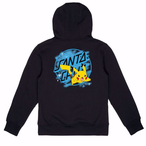 Santa Cruz X Pokemon Pikachu Youth Hoodie - Black