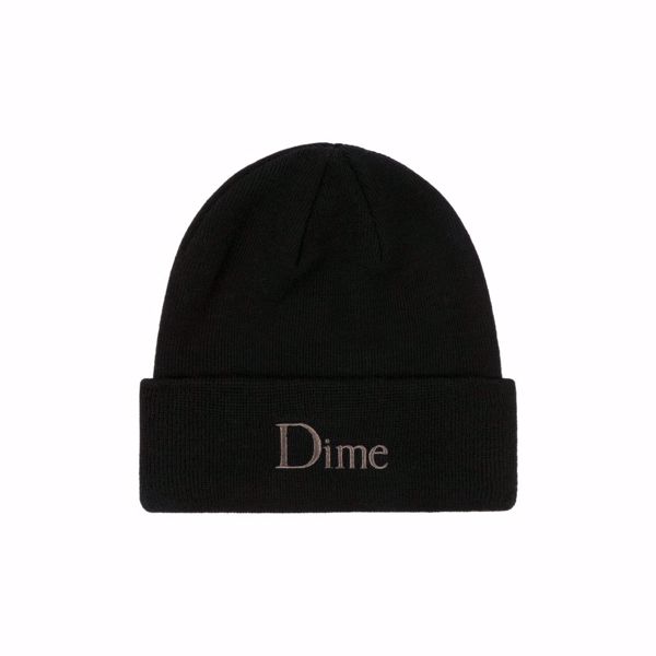 Classic Wool Fold Beanie - Dime - Black