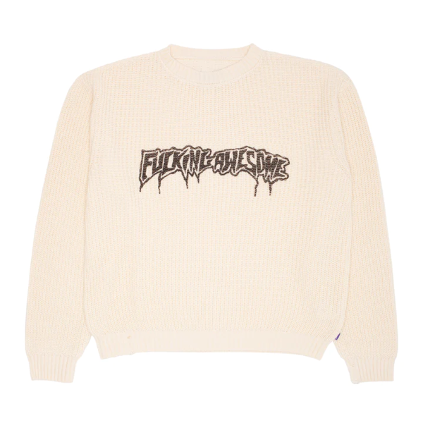 Drip Logo Sweater - Fucking Awesome - Cream