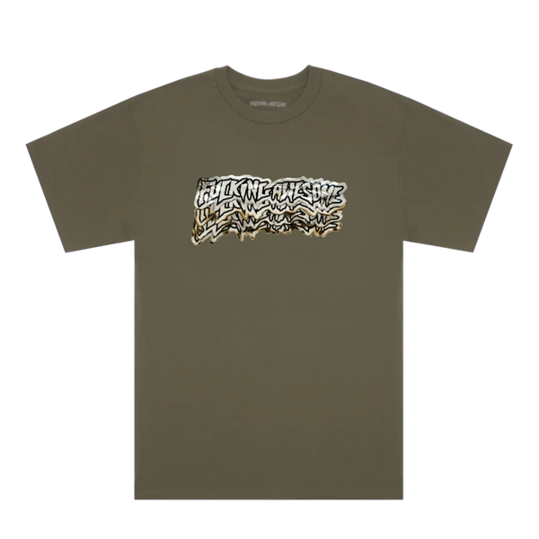 Sticker Logo Burn Tee - Fucking Awesome - Olive