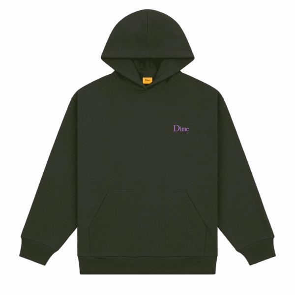 Classic Small Logo Hoodie - Dime - Forest Green