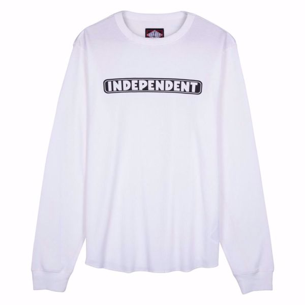 Bar Logo Thermal L/S T-Shirt - Independent - White