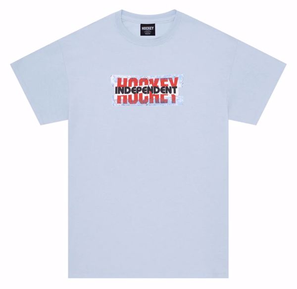 Hockey X Independent Decal Tee - Light Blue