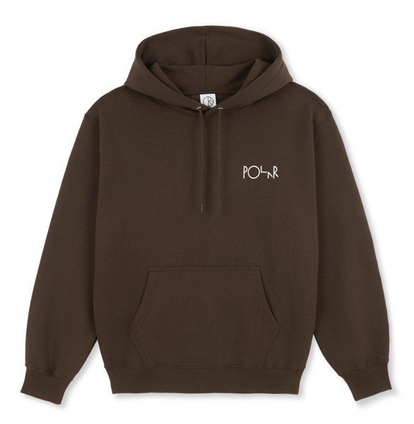 Dave Stroke Logo Hoodie - Polar - Chocolate