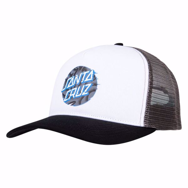 Vivid Slick Dot Meshback Cap - Santa Cruz - Wt/Gry