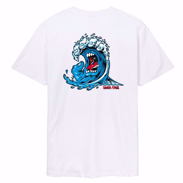 Screaming Wave T-Shirt - Santa Cruz - White