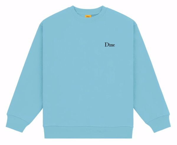 Classic Small Logo Crewneck - Dime - Ocean Blue